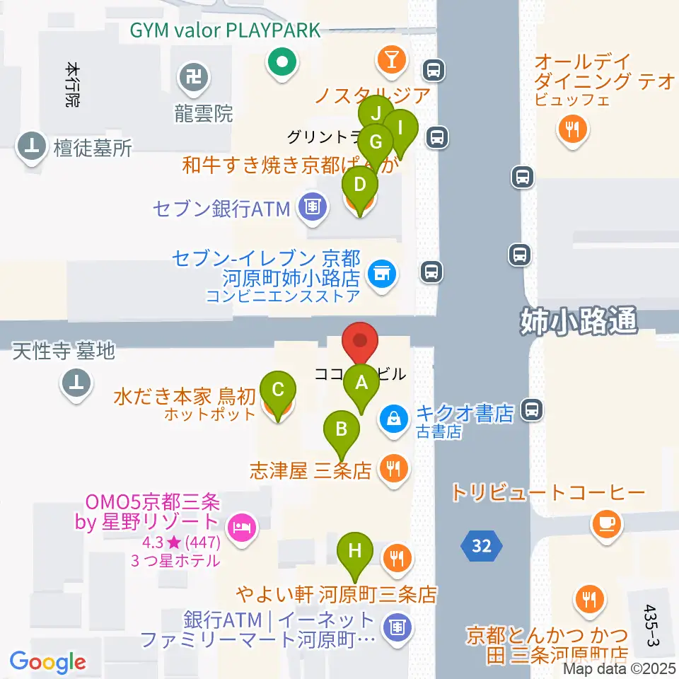 BIGBOSS京都周辺のファミレス・ファーストフード一覧地図