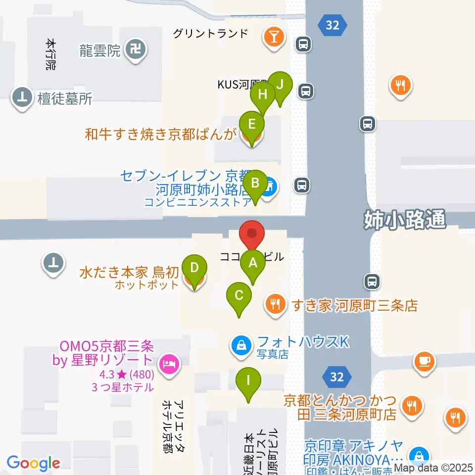 BIGBOSS京都周辺のファミレス・ファーストフード一覧地図