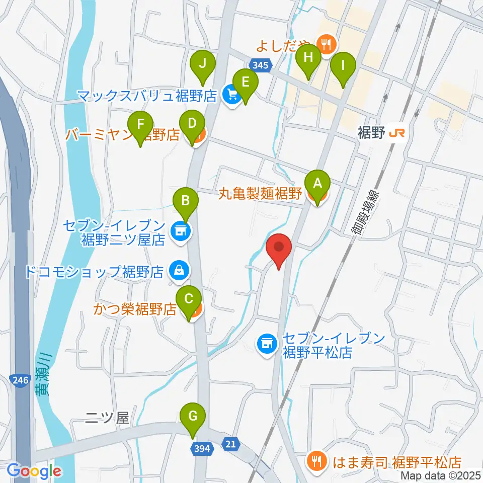 タンザワ楽器 裾野ミュージックセンター周辺のファミレス・ファーストフード一覧地図