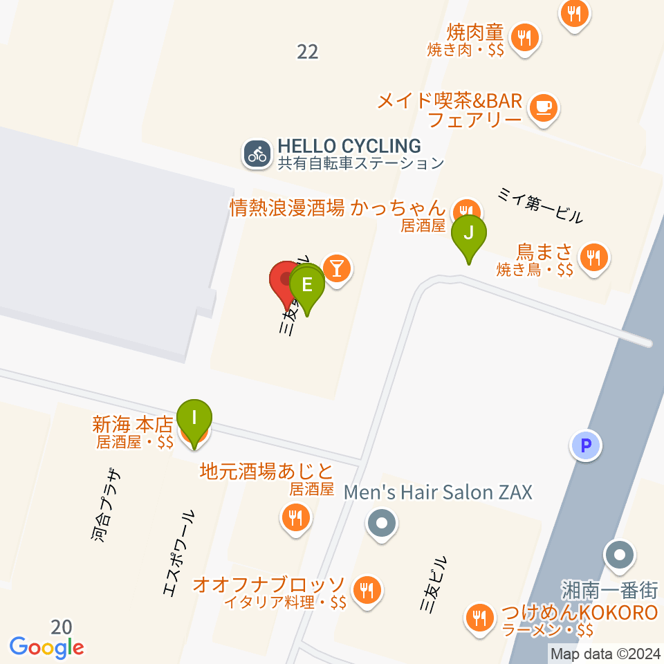 大船ハニービー周辺のファミレス・ファーストフード一覧地図