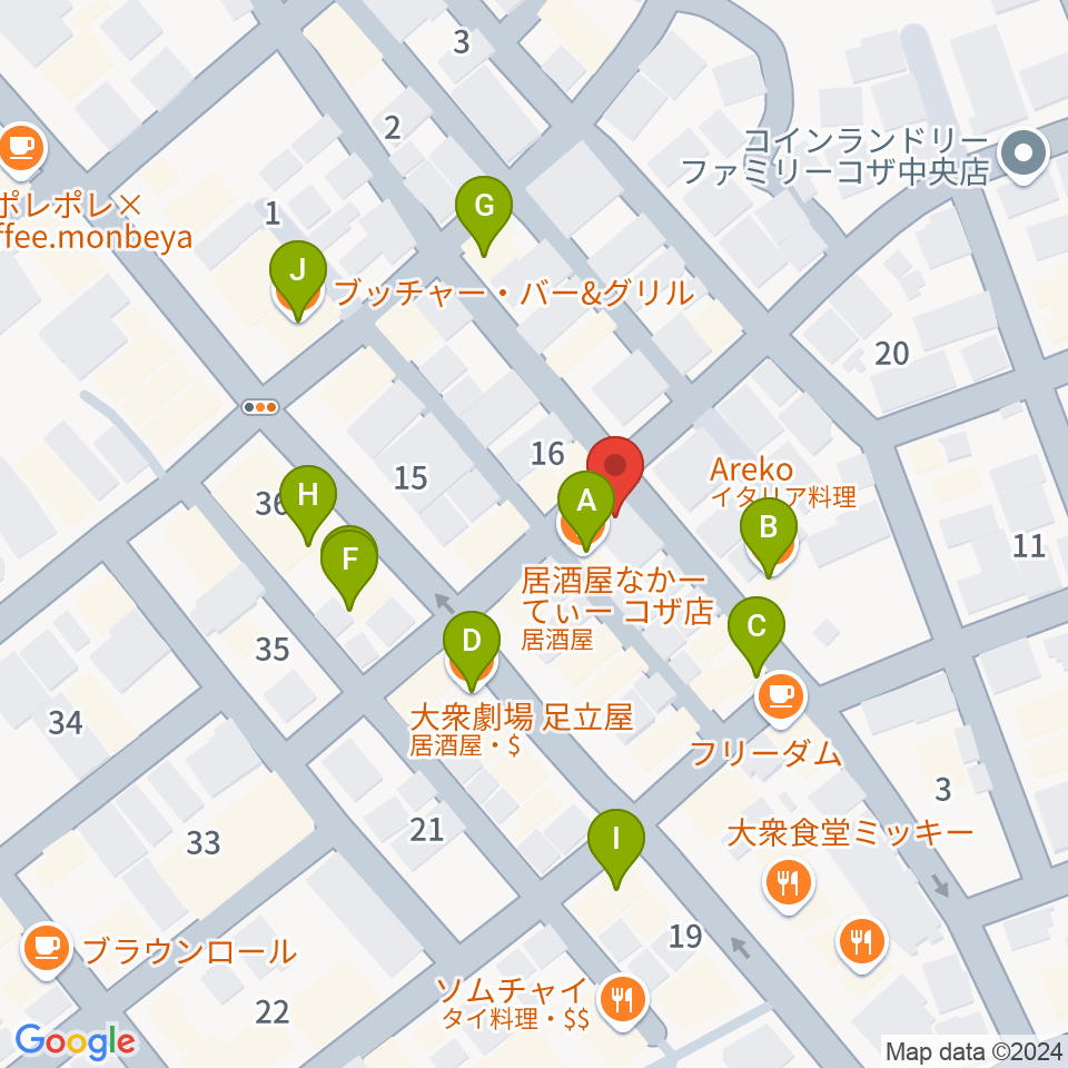 知名御多出横（知名オーディオ）周辺のファミレス・ファーストフード一覧地図