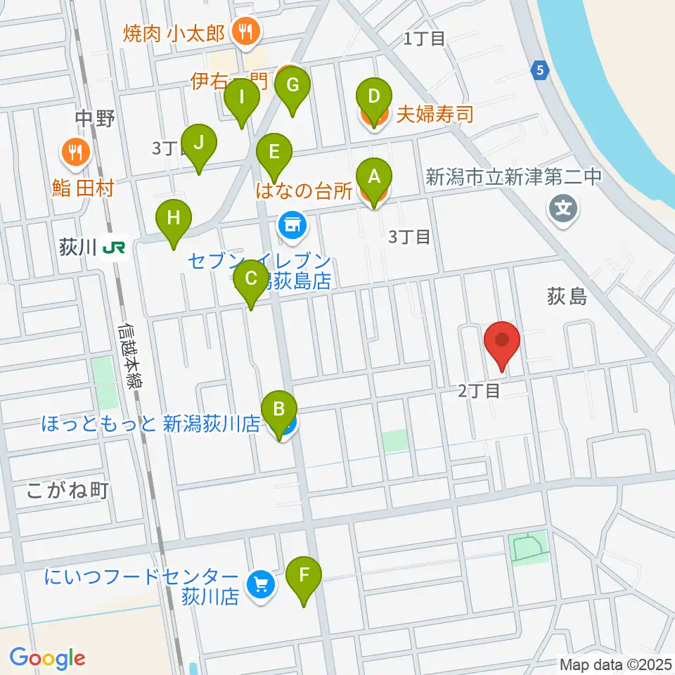 カネヅカ楽器周辺のファミレス・ファーストフード一覧地図