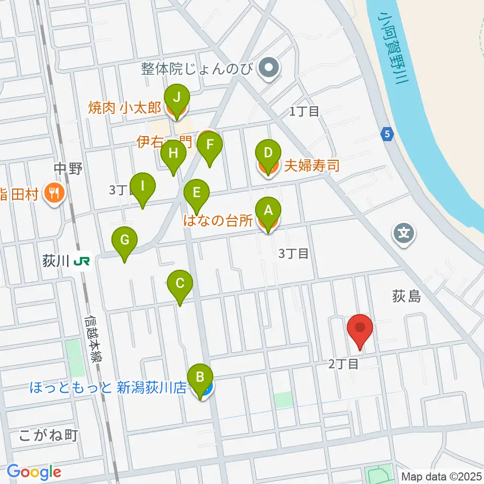 カネヅカ楽器周辺のファミレス・ファーストフード一覧地図