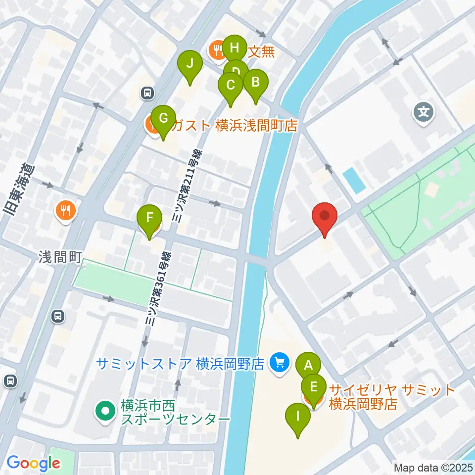 モアハーモニー周辺のファミレス・ファーストフード一覧地図