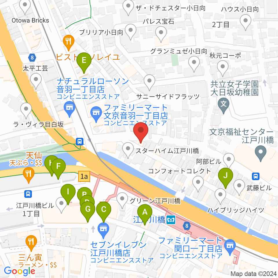 スタジオピアーチェ周辺のファミレス・ファーストフード一覧地図