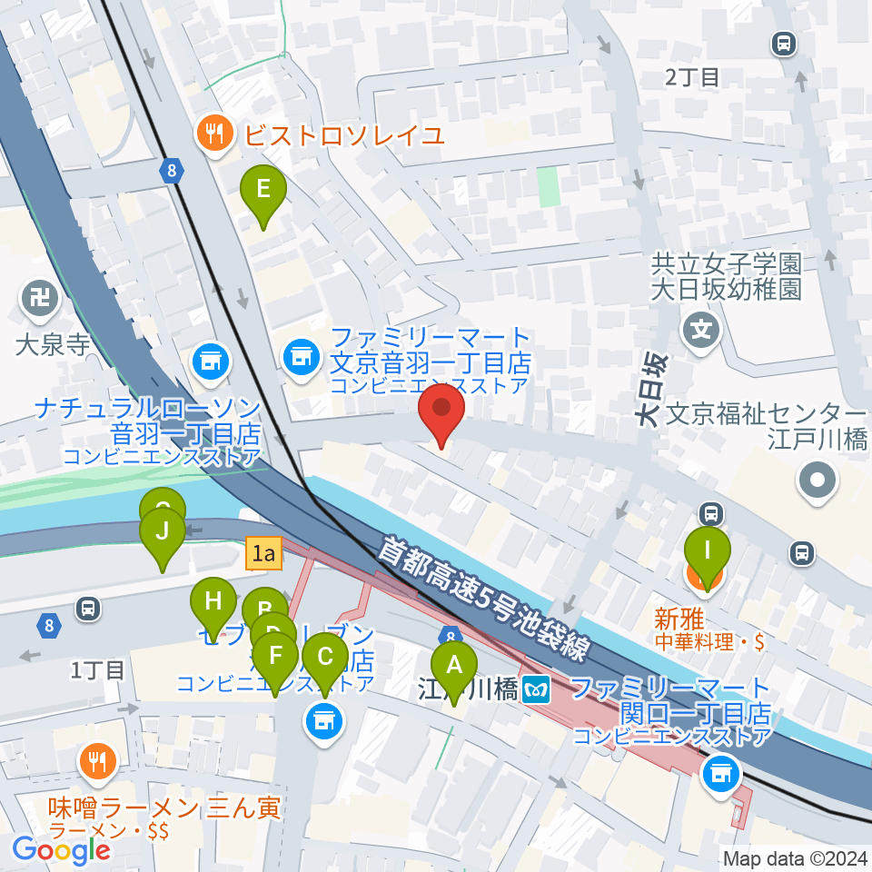 スタジオピアーチェ周辺のファミレス・ファーストフード一覧地図