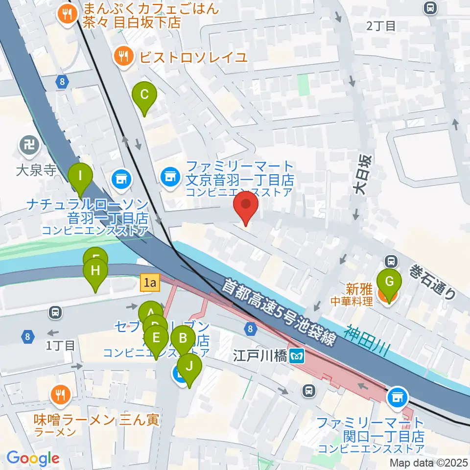 スタジオピアーチェ周辺のファミレス・ファーストフード一覧地図