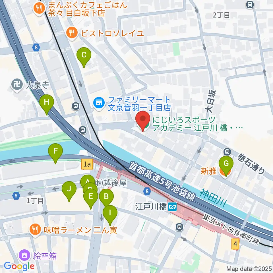 スタジオピアーチェ周辺のファミレス・ファーストフード一覧地図