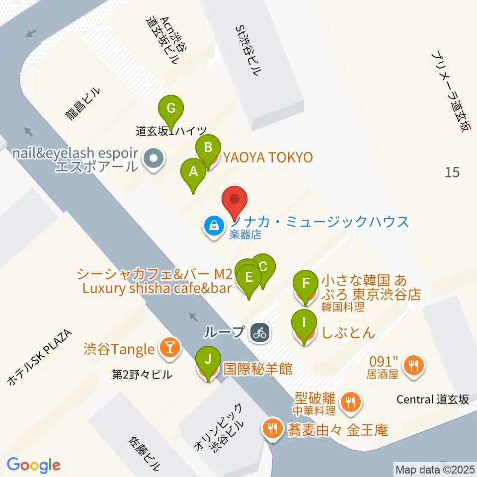 ノナカ・ダブルリードギャラリー周辺のファミレス・ファーストフード一覧地図