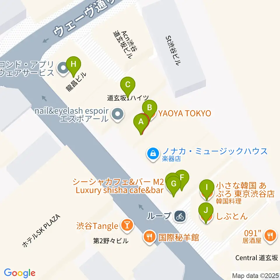 ノナカ・ミュージックハウス周辺のファミレス・ファーストフード一覧地図