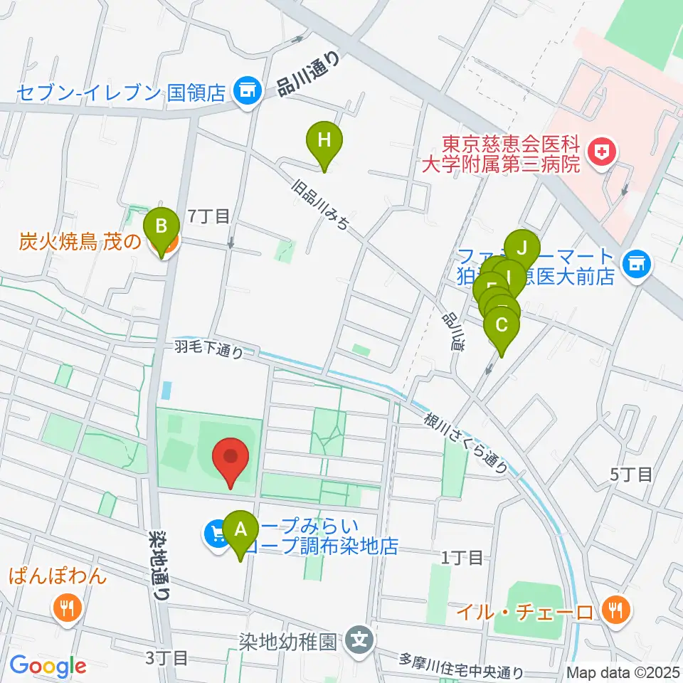 音楽教室『箱』周辺のファミレス・ファーストフード一覧地図