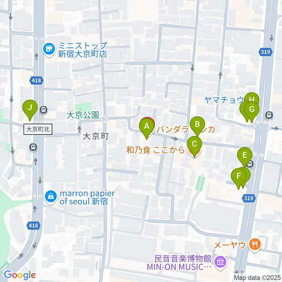 アートコンプレックスセンター周辺のファミレス・ファーストフード一覧地図
