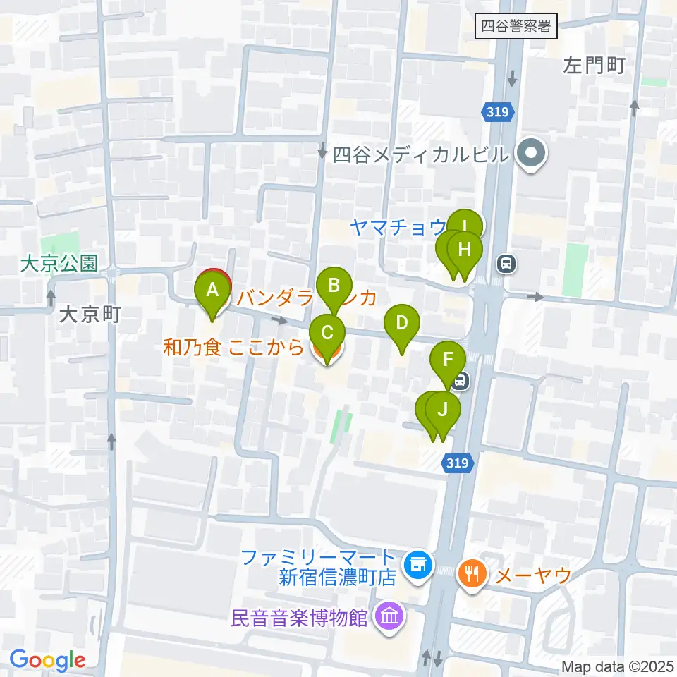 アートコンプレックスセンター周辺のファミレス・ファーストフード一覧地図