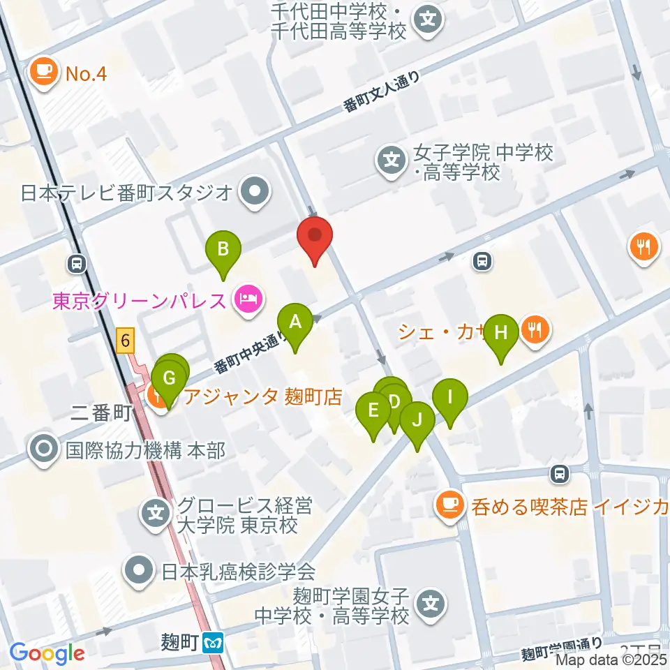青山ハープ東京ショールーム周辺のファミレス・ファーストフード一覧地図