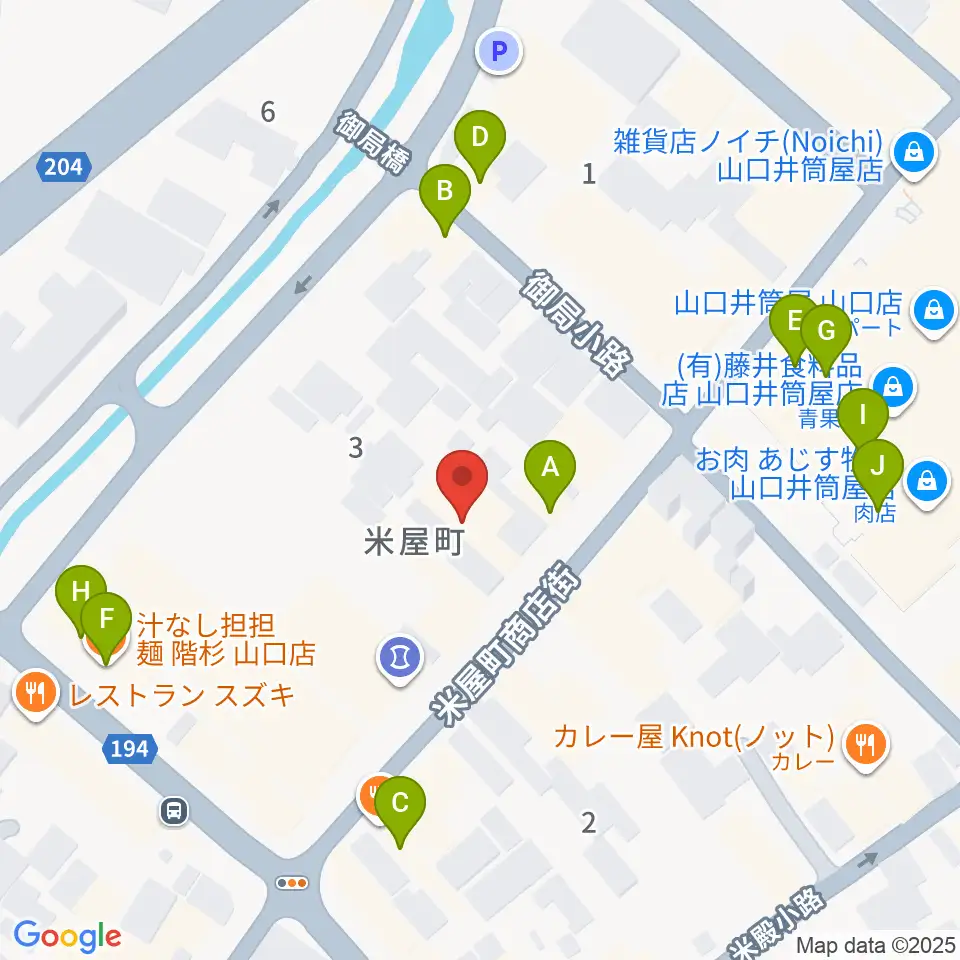 グランドミック三好屋楽器周辺のファミレス・ファーストフード一覧地図