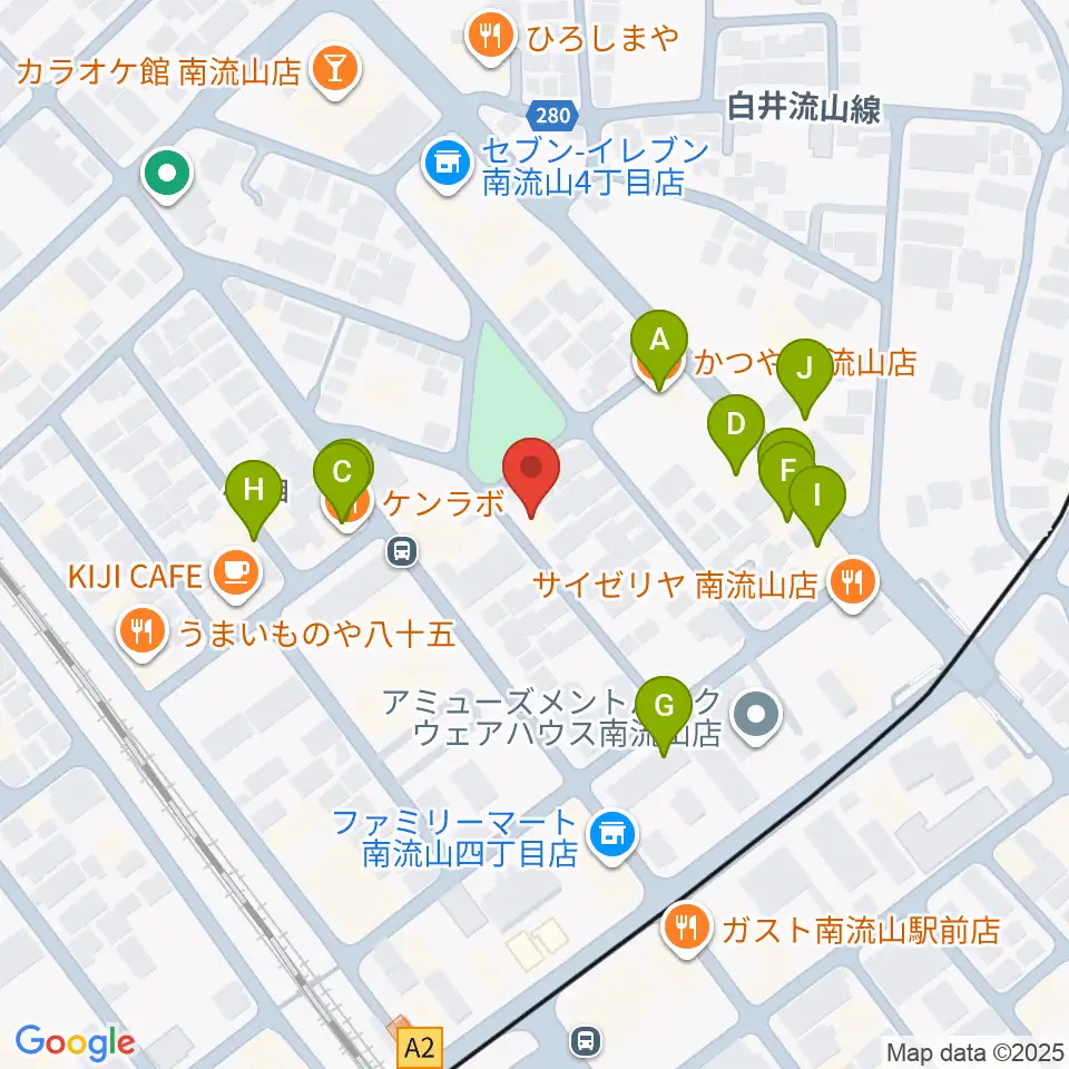 みみミュージック周辺のファミレス・ファーストフード一覧地図