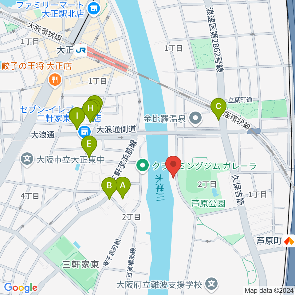 KARAKURIスタジオ周辺のファミレス・ファーストフード一覧地図