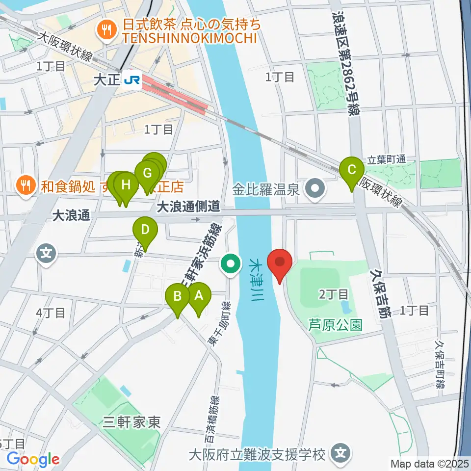 KARAKURIスタジオ周辺のファミレス・ファーストフード一覧地図