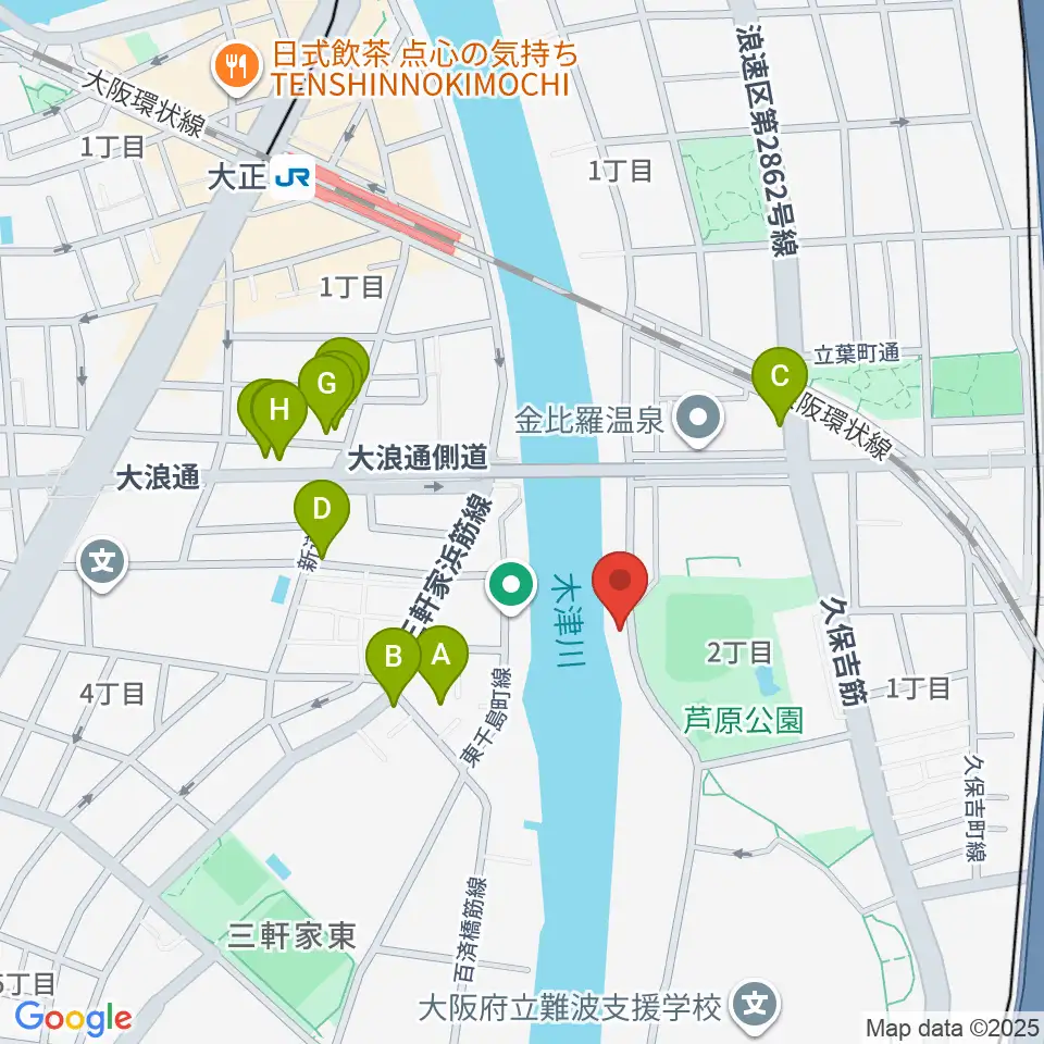 KARAKURIスタジオ周辺のファミレス・ファーストフード一覧地図