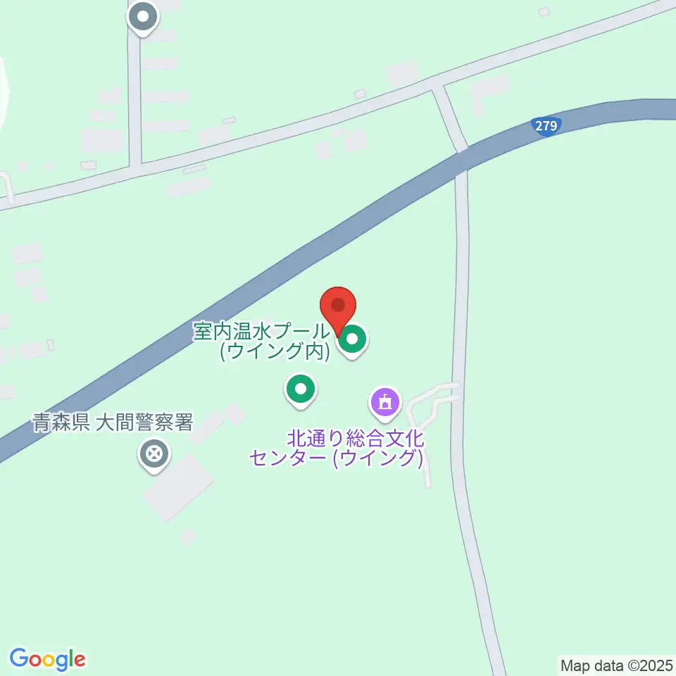 北通り総合文化センター ウイング周辺のファミレス・ファーストフード一覧地図