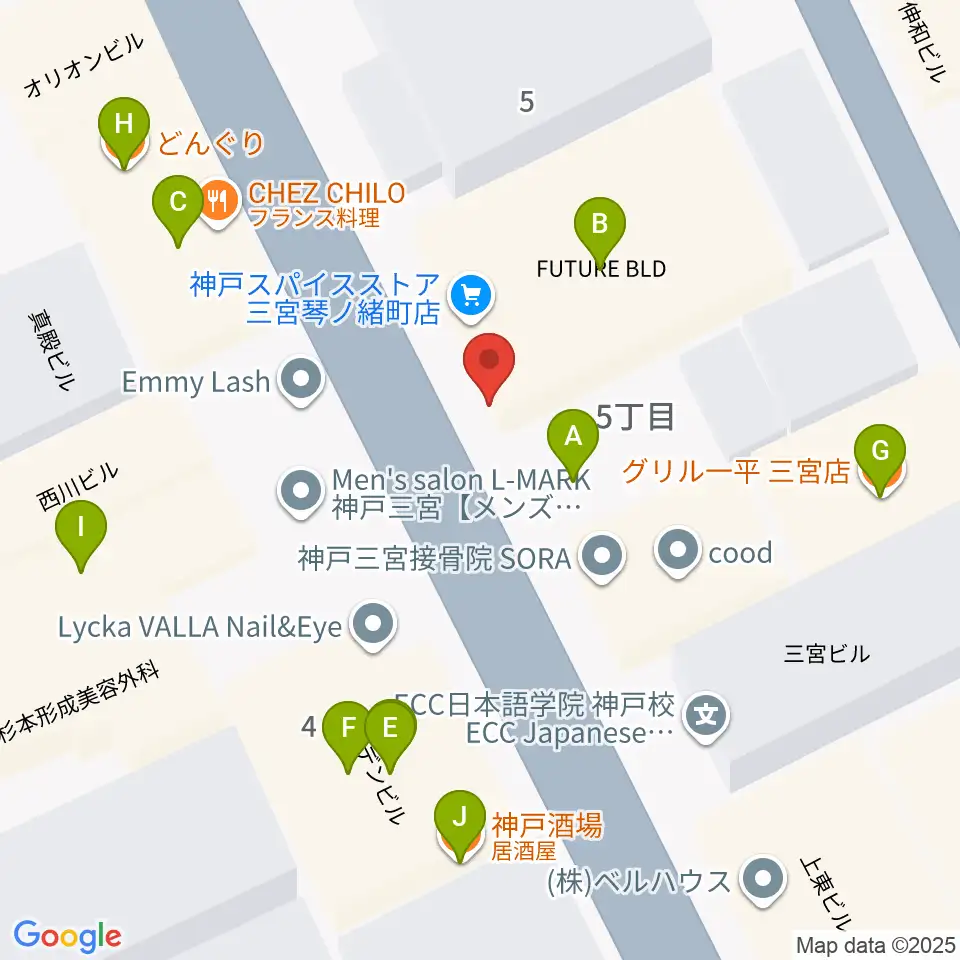 アルマギタースクール周辺のファミレス・ファーストフード一覧地図