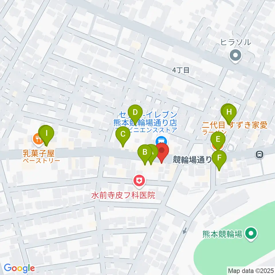 ビートニック80周辺のファミレス・ファーストフード一覧地図