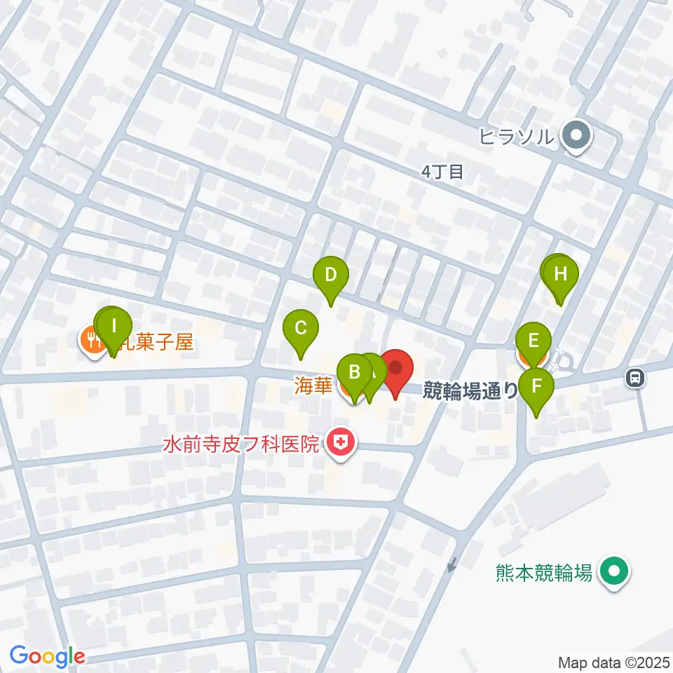 ビートニック80周辺のファミレス・ファーストフード一覧地図
