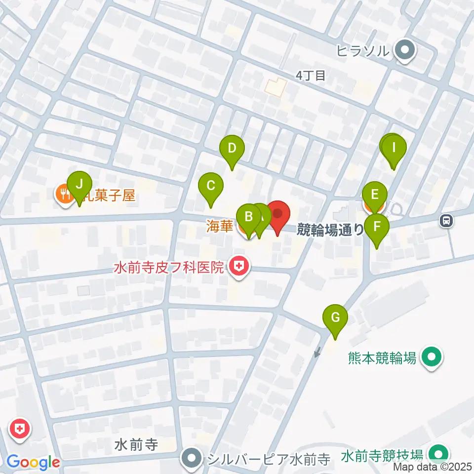 ビートニック80周辺のファミレス・ファーストフード一覧地図