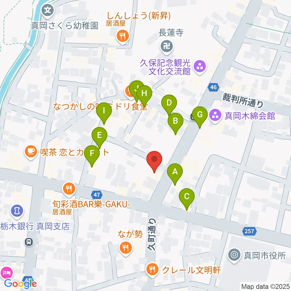 暮田商会周辺のファミレス・ファーストフード一覧地図