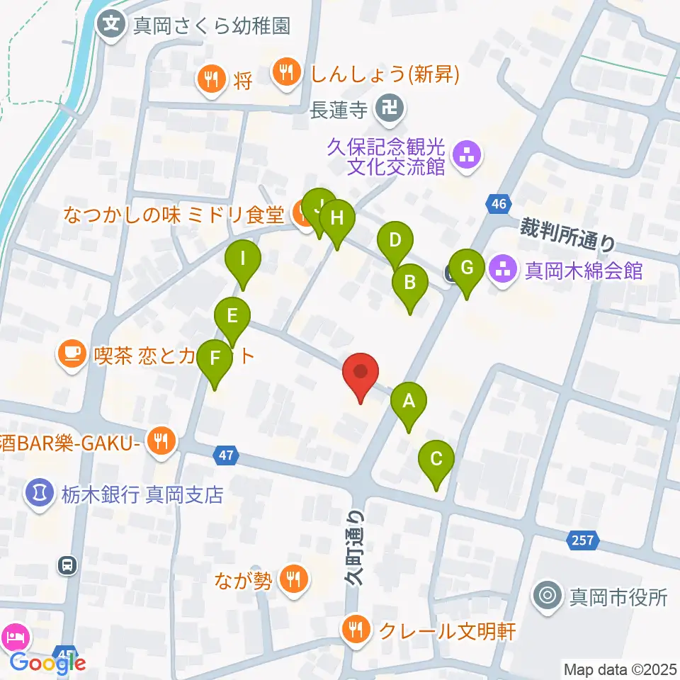 暮田商会周辺のファミレス・ファーストフード一覧地図