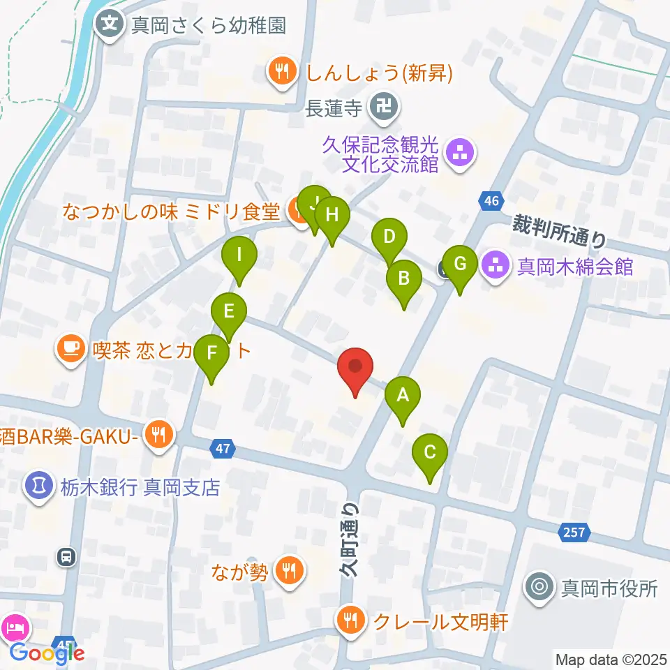 暮田商会周辺のファミレス・ファーストフード一覧地図