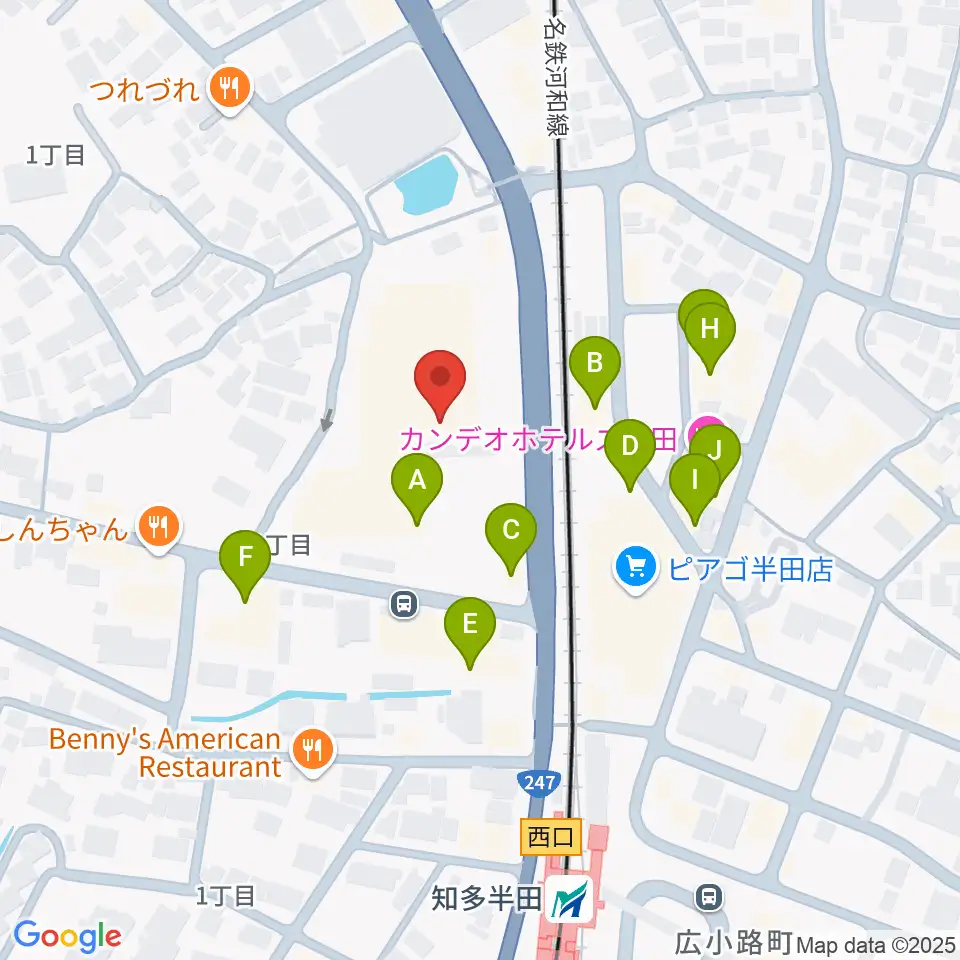 瀧上工業雁宿ホール周辺のファミレス・ファーストフード一覧地図
