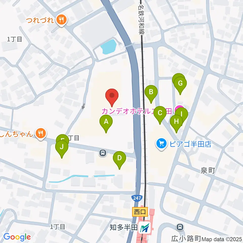 瀧上工業雁宿ホール周辺のファミレス・ファーストフード一覧地図
