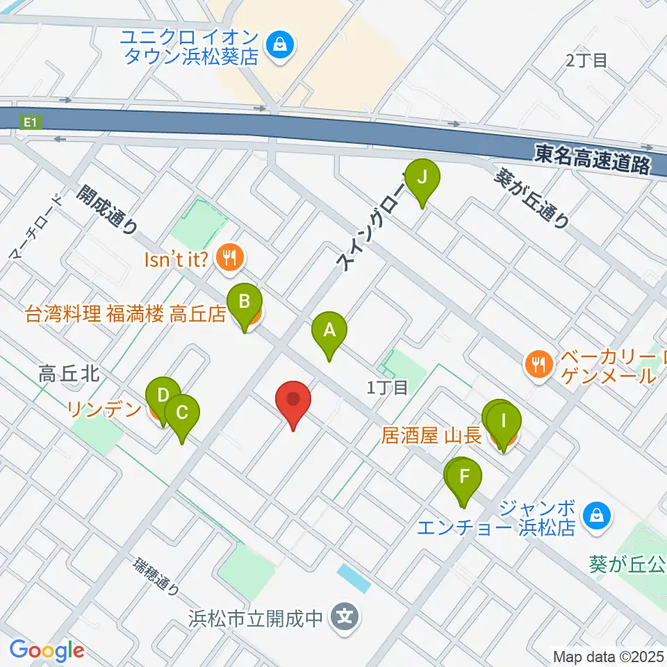 きたいち音楽教室周辺のファミレス・ファーストフード一覧地図