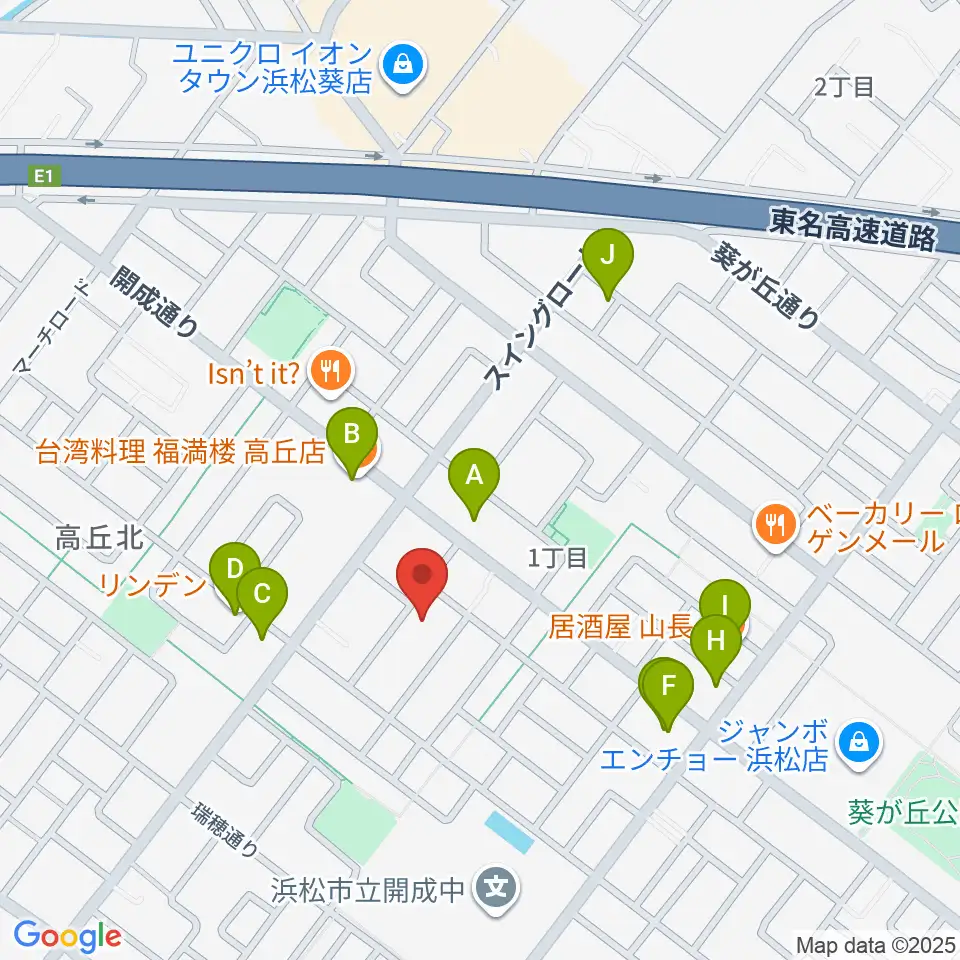 きたいち音楽教室周辺のファミレス・ファーストフード一覧地図
