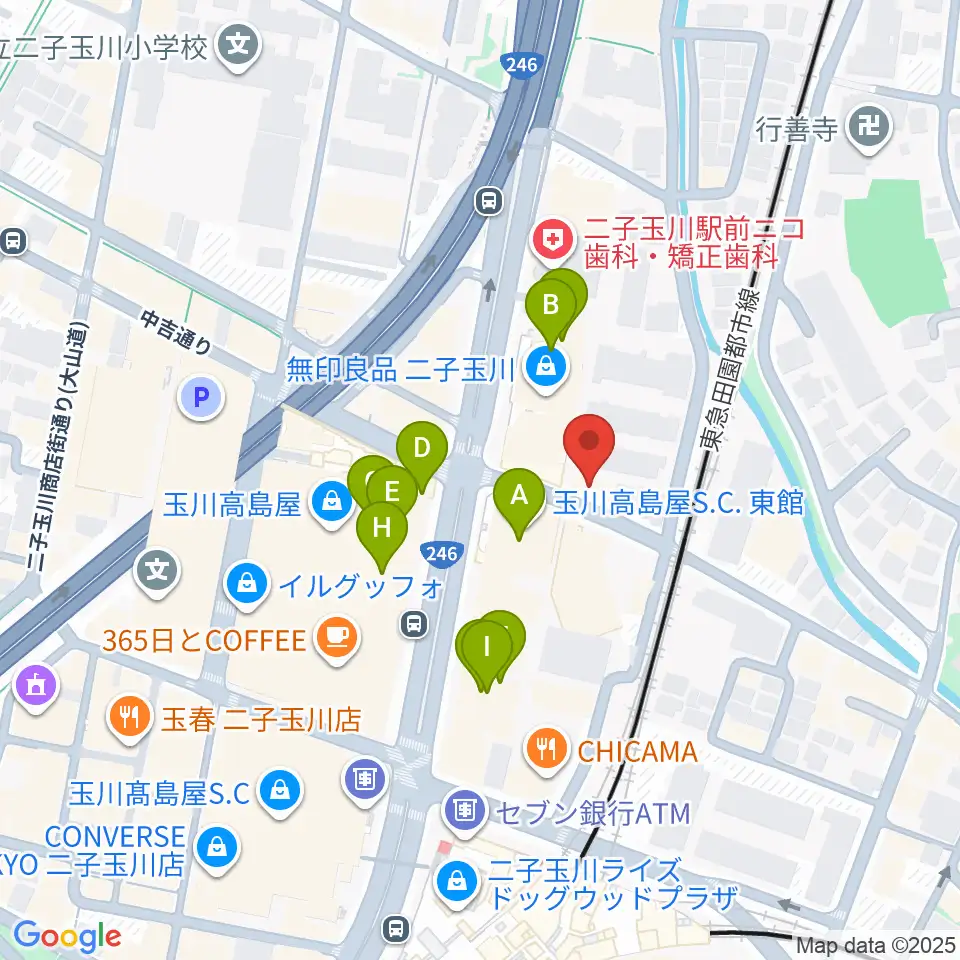 東京音実劇場周辺のファミレス・ファーストフード一覧地図