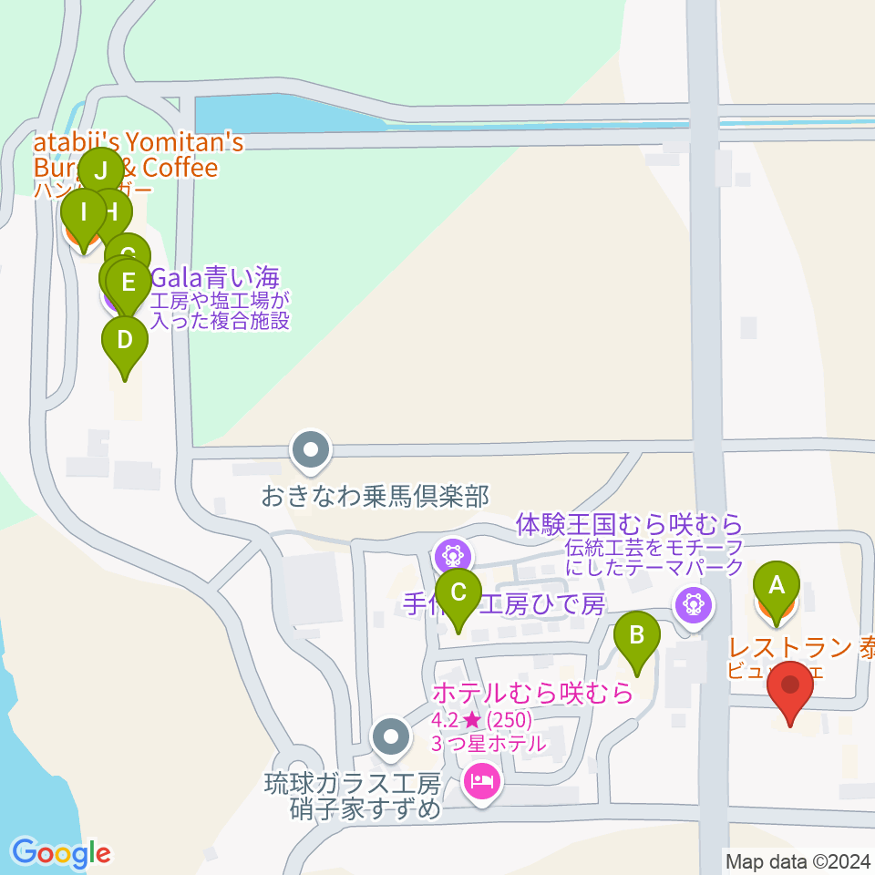 三線工房まちだ屋周辺のファミレス・ファーストフード一覧地図