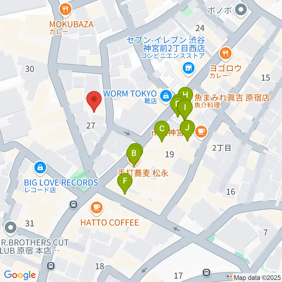 STUDIO SHANGRI-LA周辺のファミレス・ファーストフード一覧地図