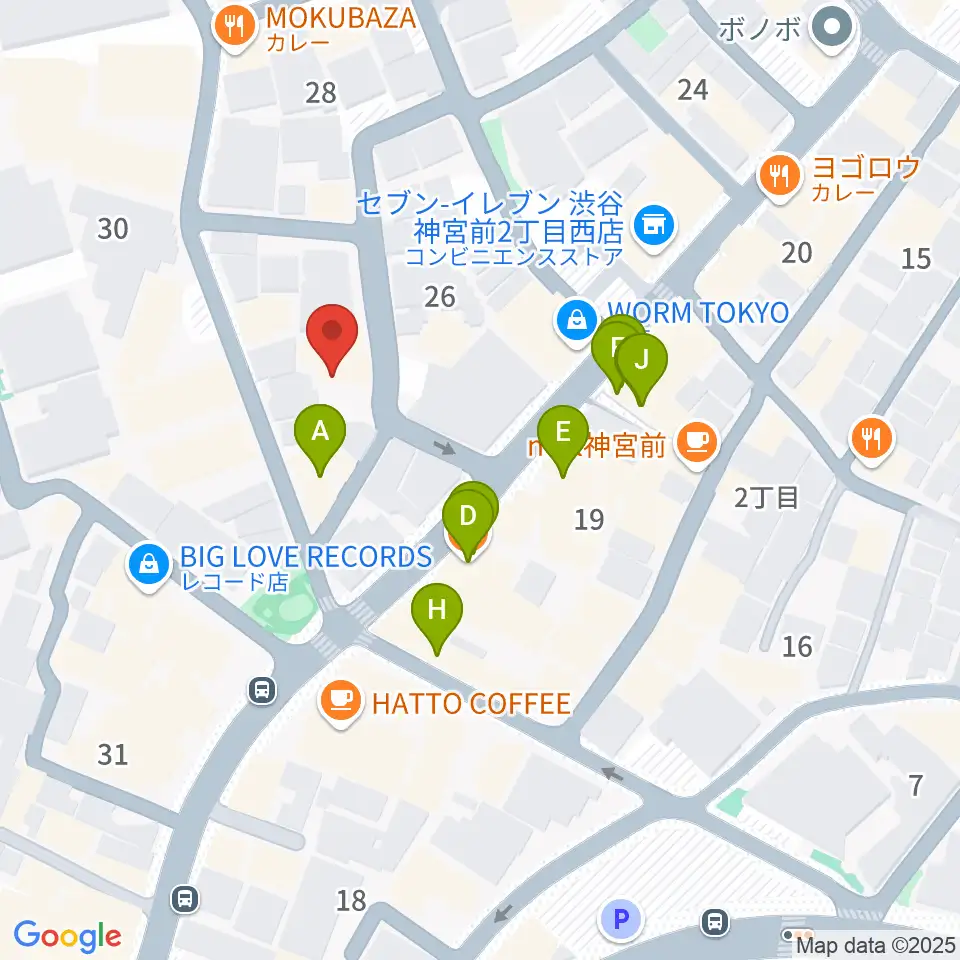 STUDIO SHANGRI-LA周辺のファミレス・ファーストフード一覧地図