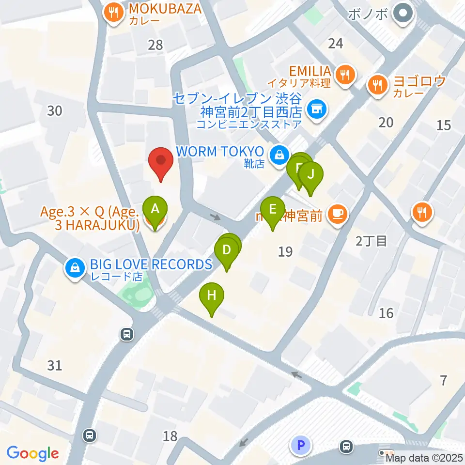 STUDIO SHANGRI-LA周辺のファミレス・ファーストフード一覧地図