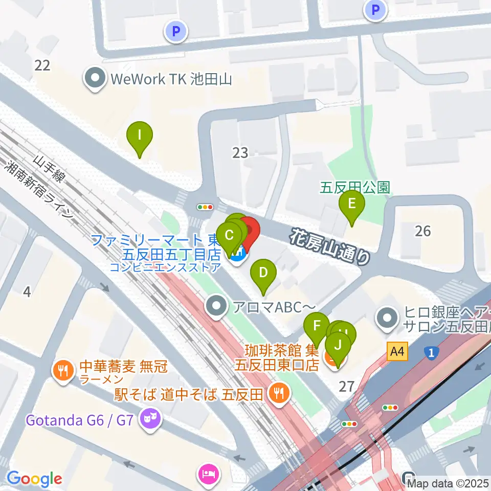 佐野ギター教室周辺のファミレス・ファーストフード一覧地図