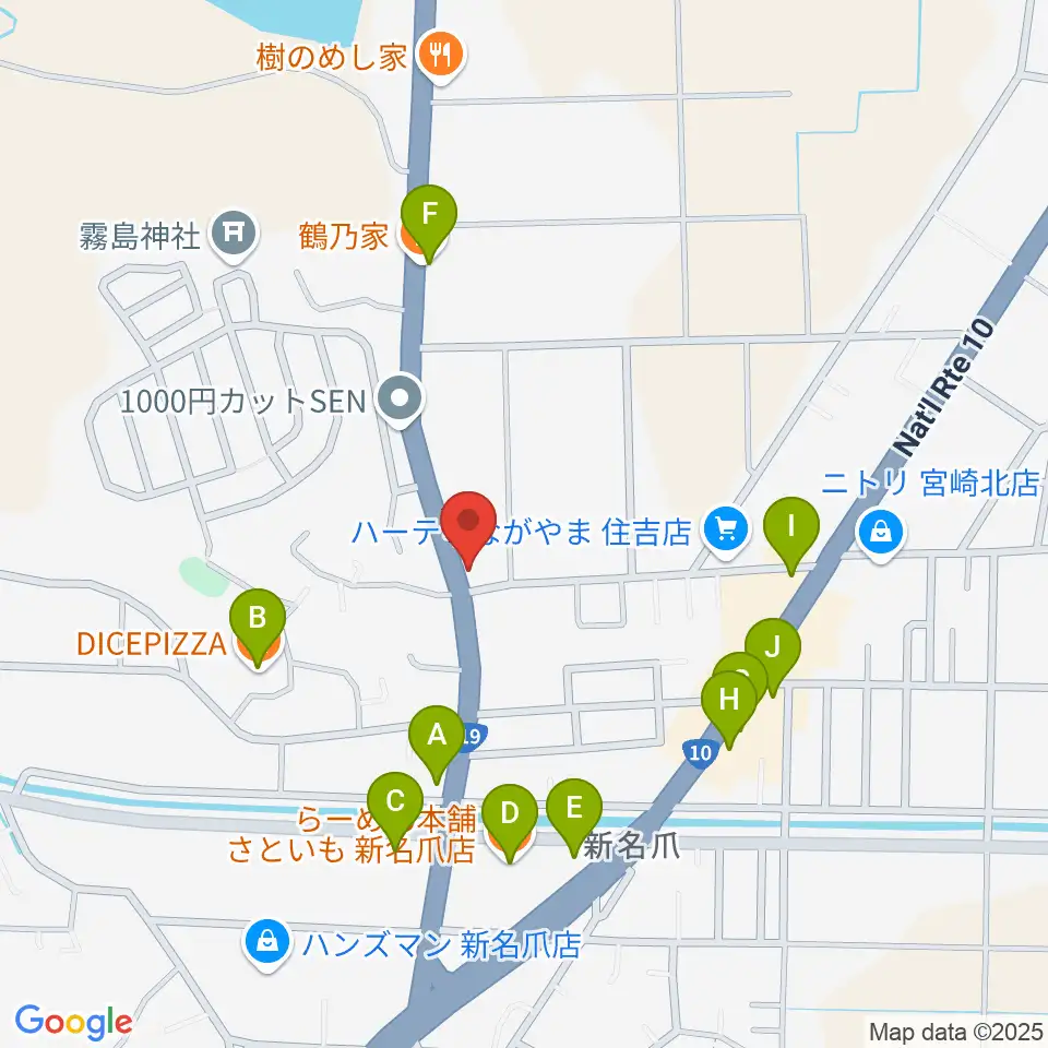TOYOSHIMA MUSIC SCHOOL周辺のファミレス・ファーストフード一覧地図