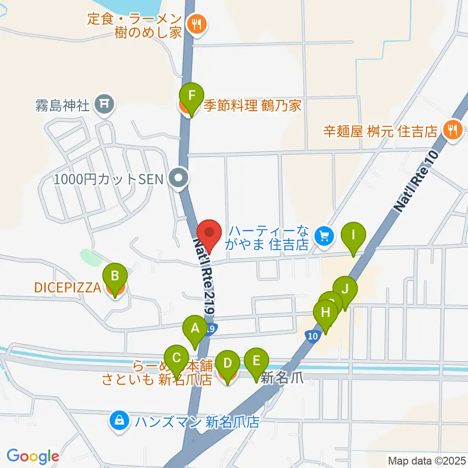 TOYOSHIMA MUSIC SCHOOL周辺のファミレス・ファーストフード一覧地図