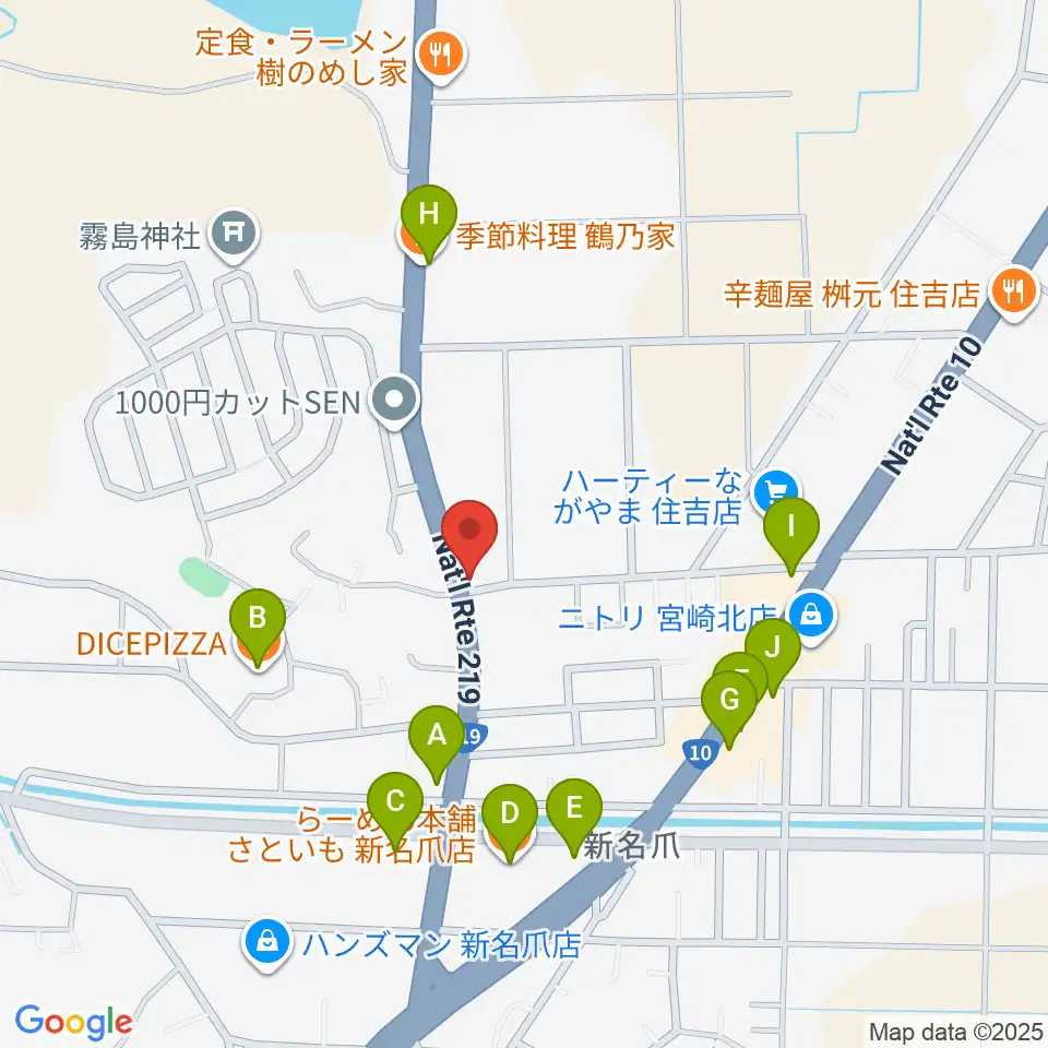 TOYOSHIMA MUSIC SCHOOL周辺のファミレス・ファーストフード一覧地図
