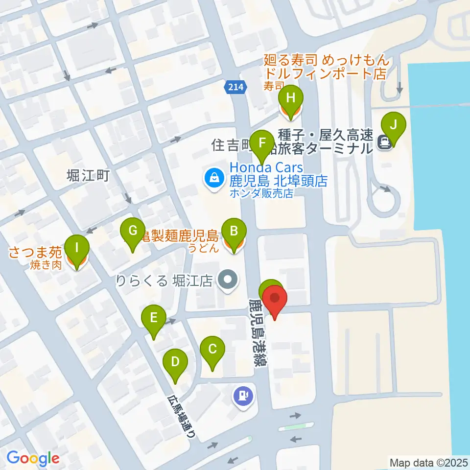 シティエラ周辺のファミレス・ファーストフード一覧地図