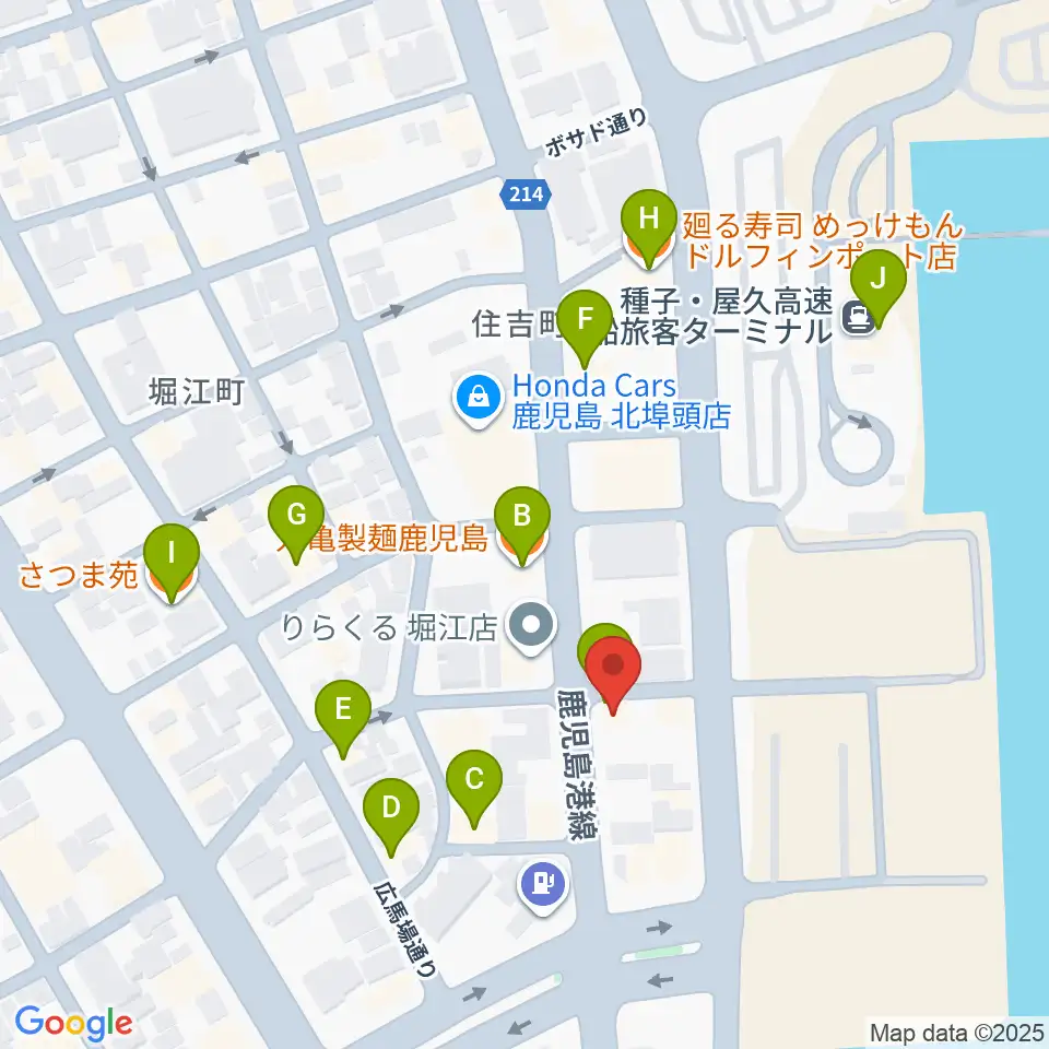 シティエラ周辺のファミレス・ファーストフード一覧地図