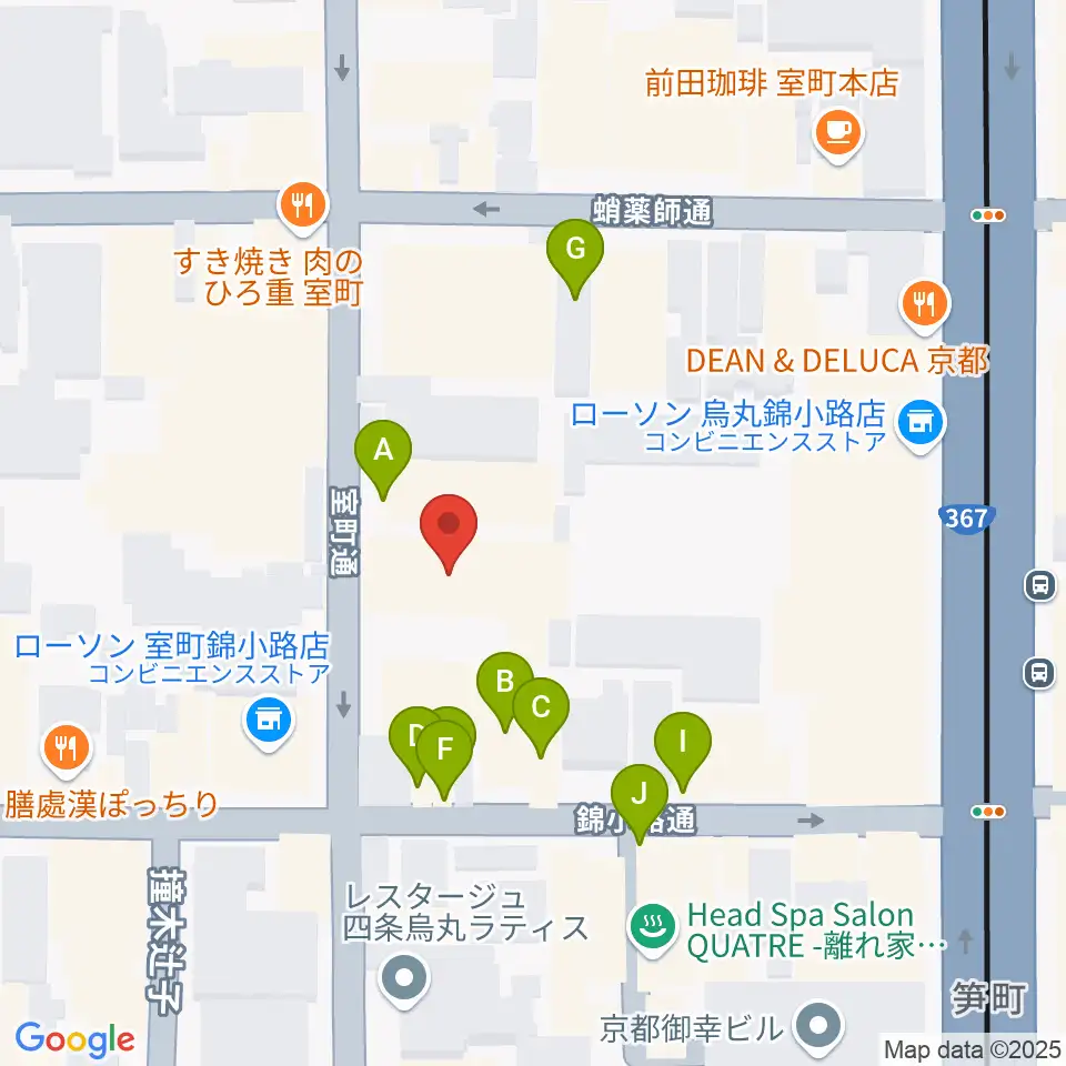 京都芸術センター周辺のファミレス・ファーストフード一覧地図