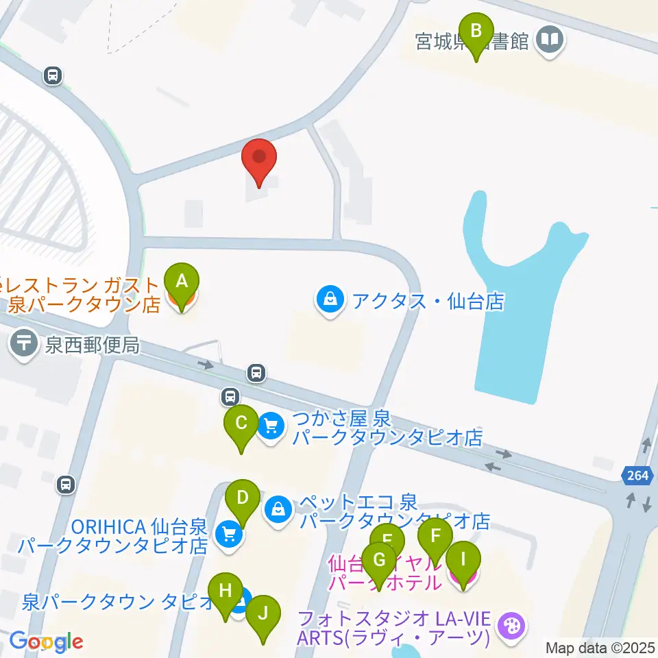 泉パークタウンカルチャーセンター周辺のファミレス・ファーストフード一覧地図