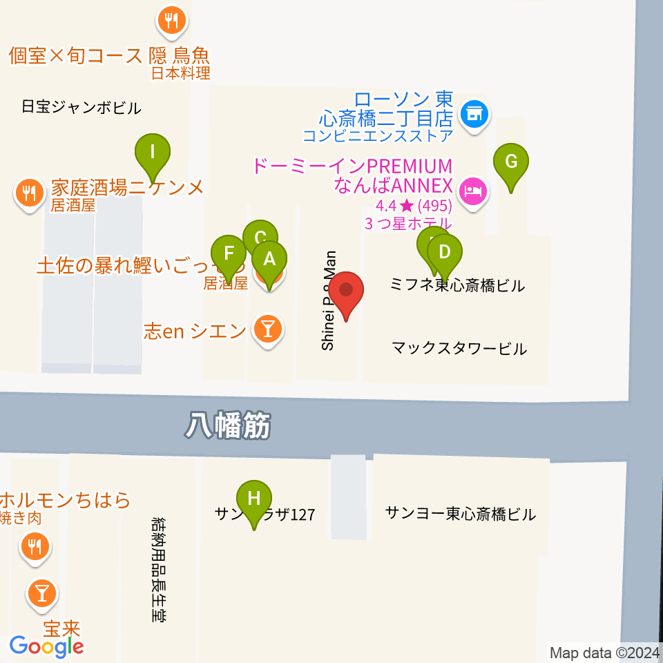 DOORS in HEAVEN周辺のファミレス・ファーストフード一覧地図