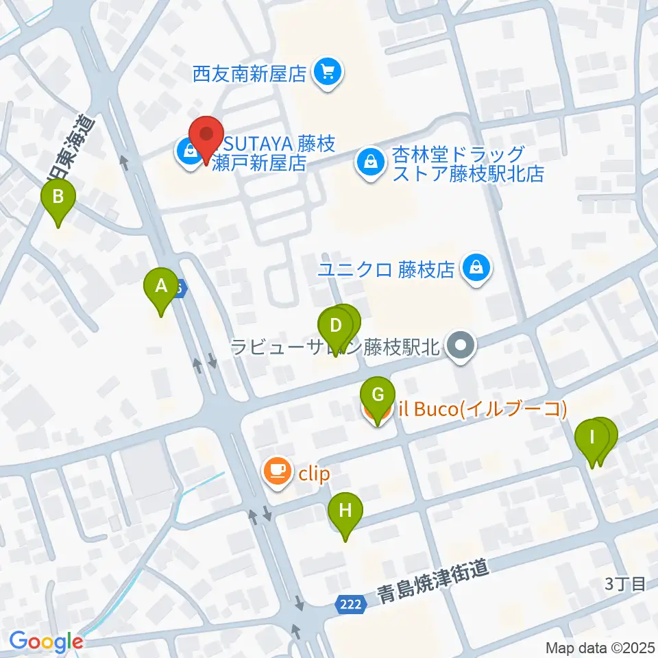 すみやグッディ藤枝店周辺のファミレス・ファーストフード一覧地図